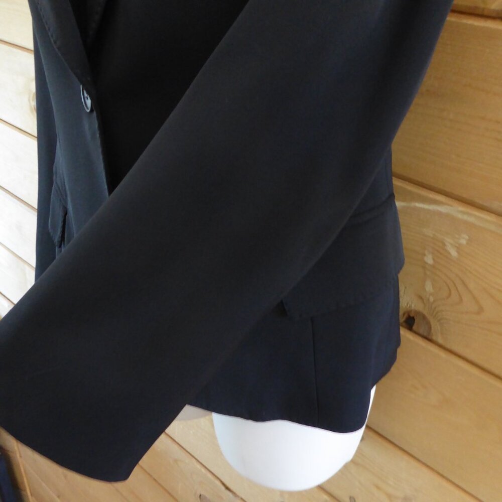 Donna Karan Solid Black Wool Blend Lined Basic Of… - image 4